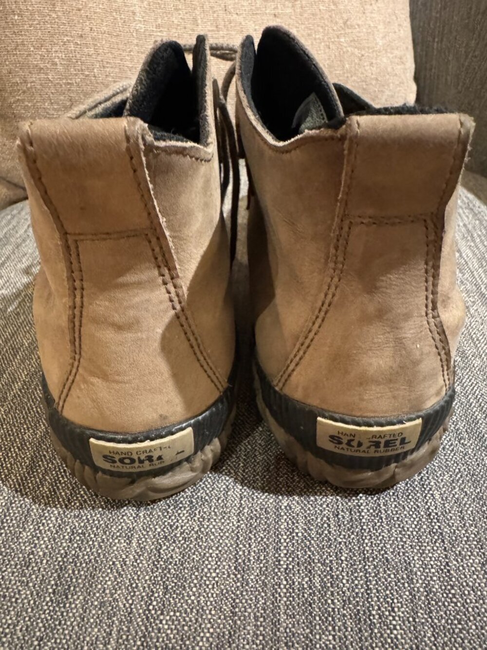 Sorel Out N About Duck Boots Brown Leather Sz 9.5 - Picture 4 of 5